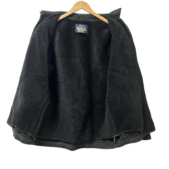 VTG Woolrich Mens 1960s Wool Fleece Lined Plaid Chore Jacket Size L Green RARE - Picture 3 of 12